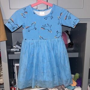 Hanna Andersson Blue Unicorn Dress
